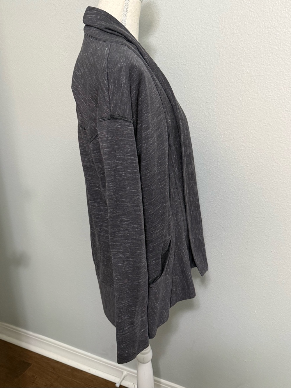 KUHL Womens Charcoal Gray Space Dye Open Front Cardigan Sweater Small - Picture 3 of 6